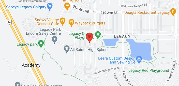 map of 2115 215 Legacy Boulevard SE